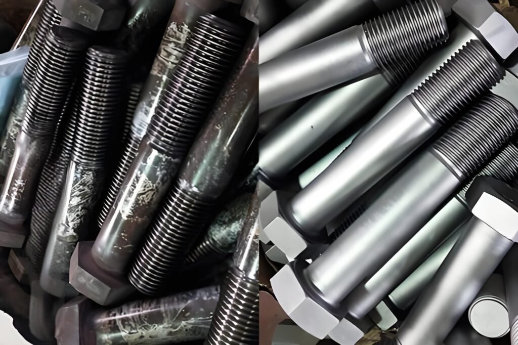 Working Effect Diagram of a Rotary Table Shot Blasting Machine
